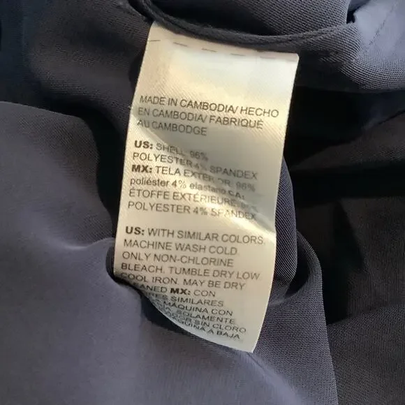 Chico's Navy Blue Long Sleeve Zipper Detail Blouse Top 2 NWT - Picture 6 of 7